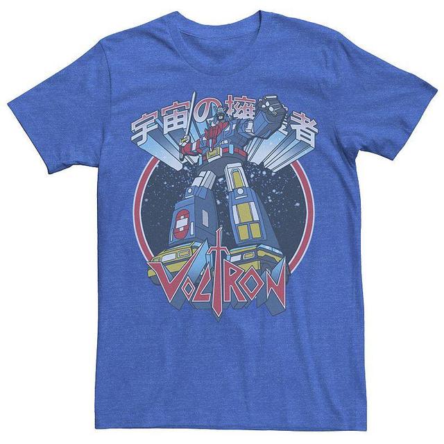 Mens Voltron Retro Defender Kanji Space Tee Royal Grey Product Image