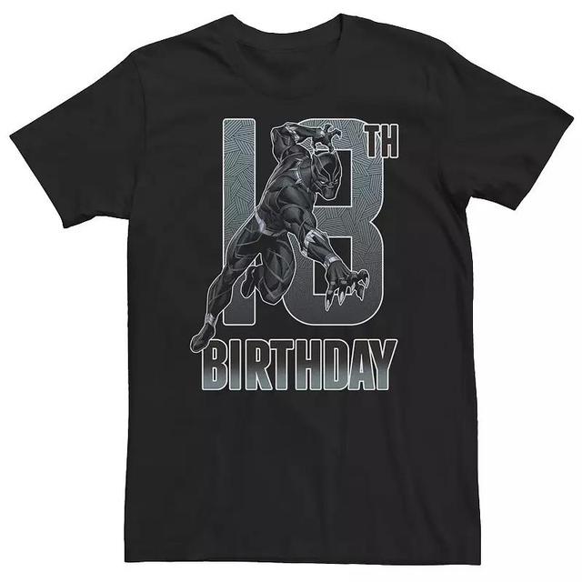 Big & Tall Marvel Panther 18th Birthday Action Pose Tee, Mens Product Image