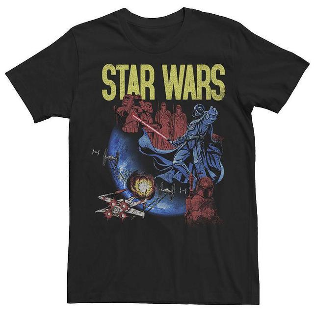 Mens Star Wars Darth Vader Bad Guys Collage Graphic Tee Product Image