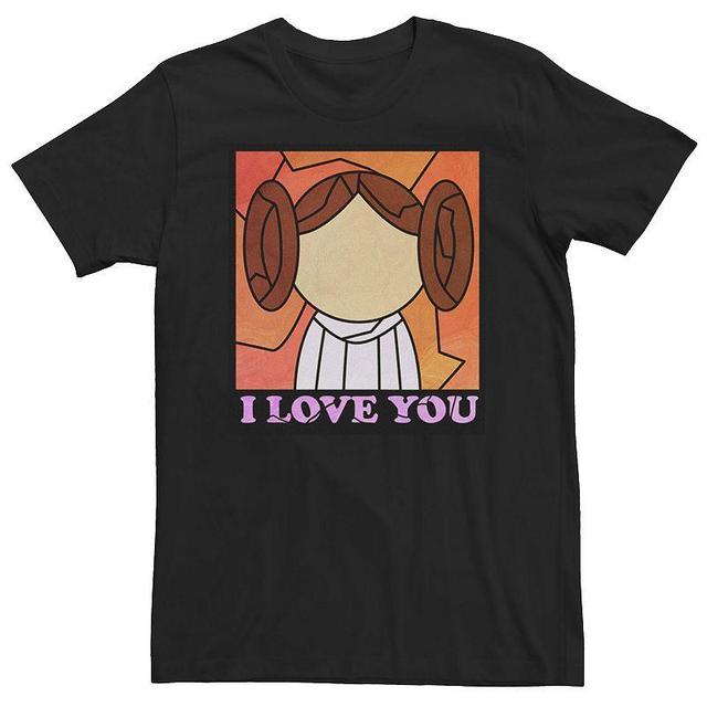 Mens Star Wars Princess Leia I Love You Stained Glass Graphic Tee Product Image