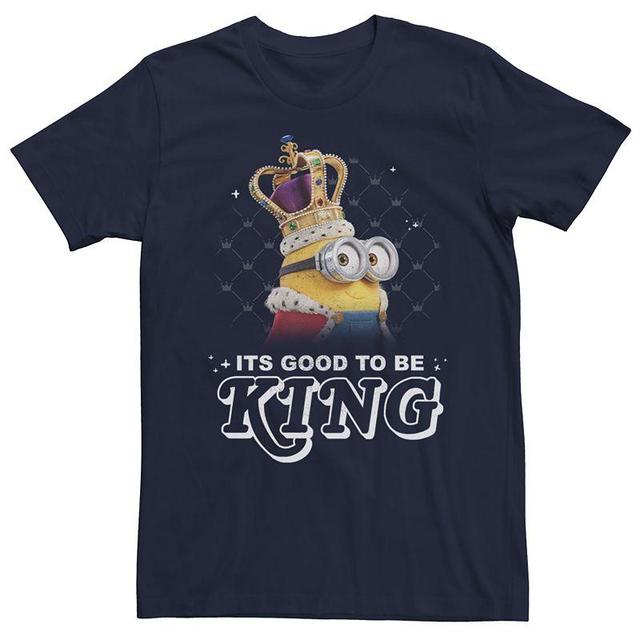 Mens Minions Good To Be King Tee Blue Product Image