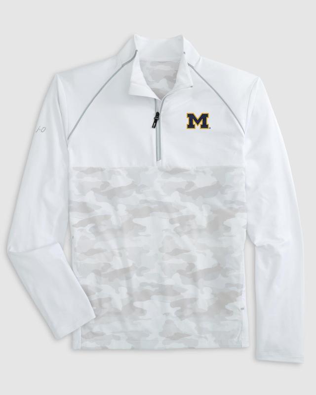 johnnie-O Michigan Keiser Camo Mixed Media 1/4 Zip Product Image