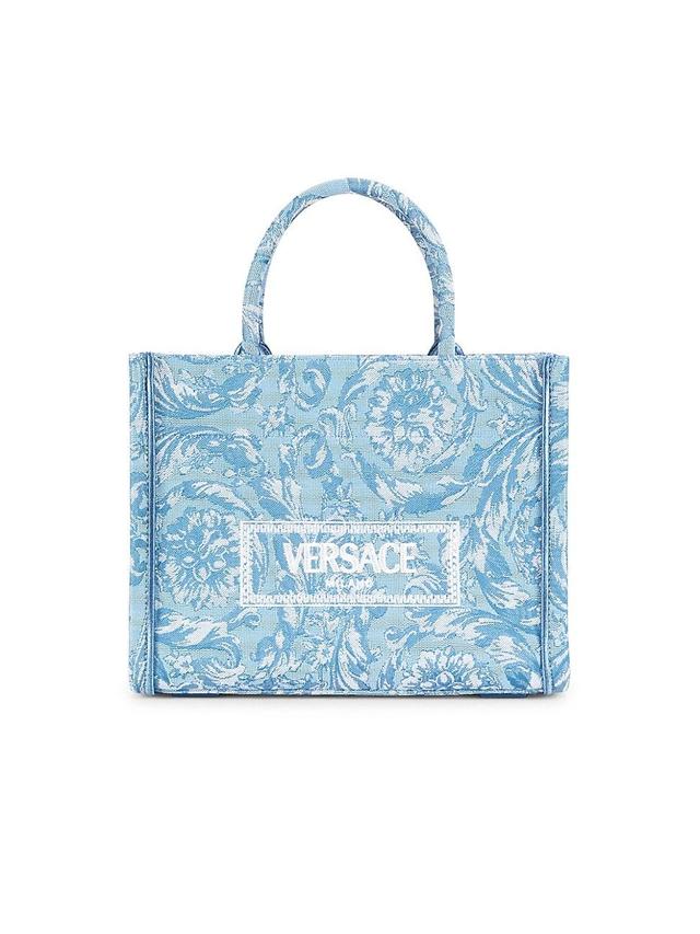 Versace Athena Logo Jacquard Small Tote Product Image