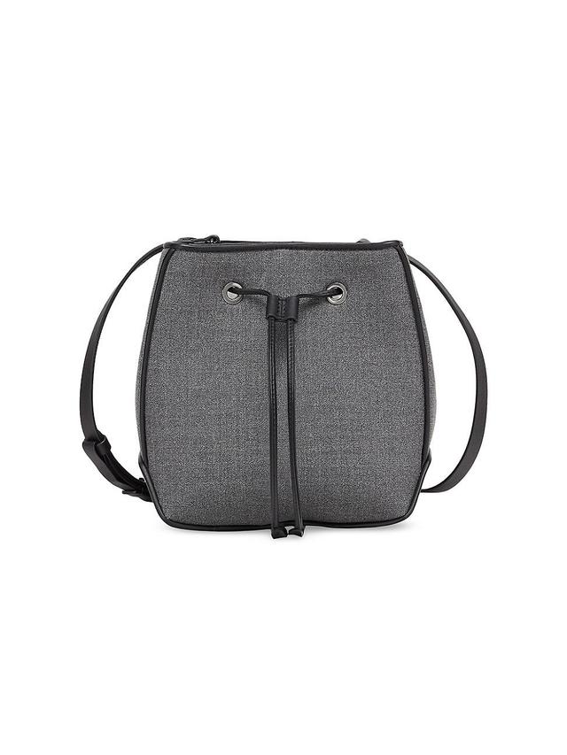 Womens Virgin Wool Canvas Bucket Bag with Monili Product Image