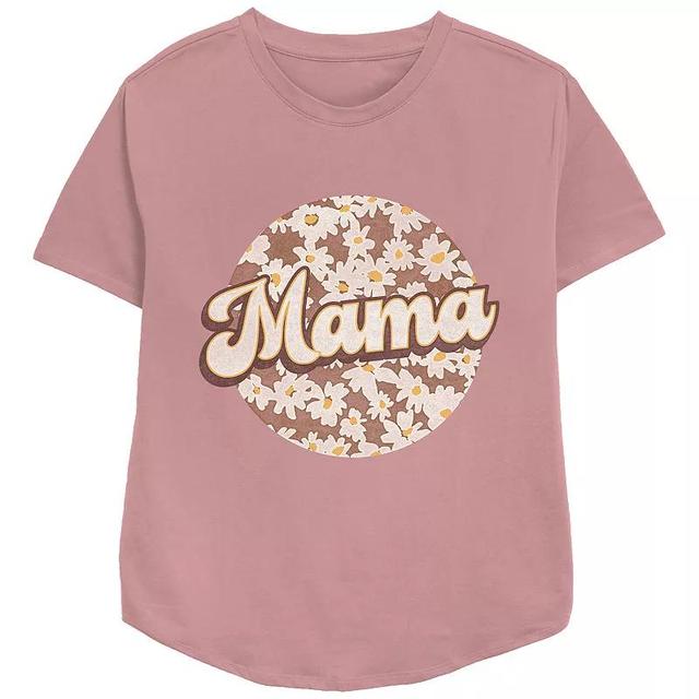 Womens Mama Flower Print Relaxed Fit Graphic Tee Product Image