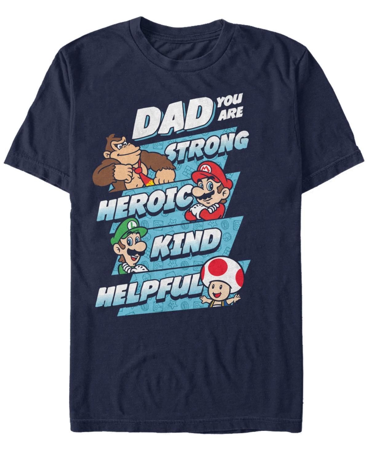 Mens Nintendo Characters Dad Tee Blue Product Image