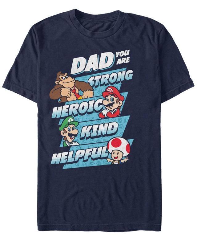 Mens Nintendo Characters Dad Tee Blue Product Image