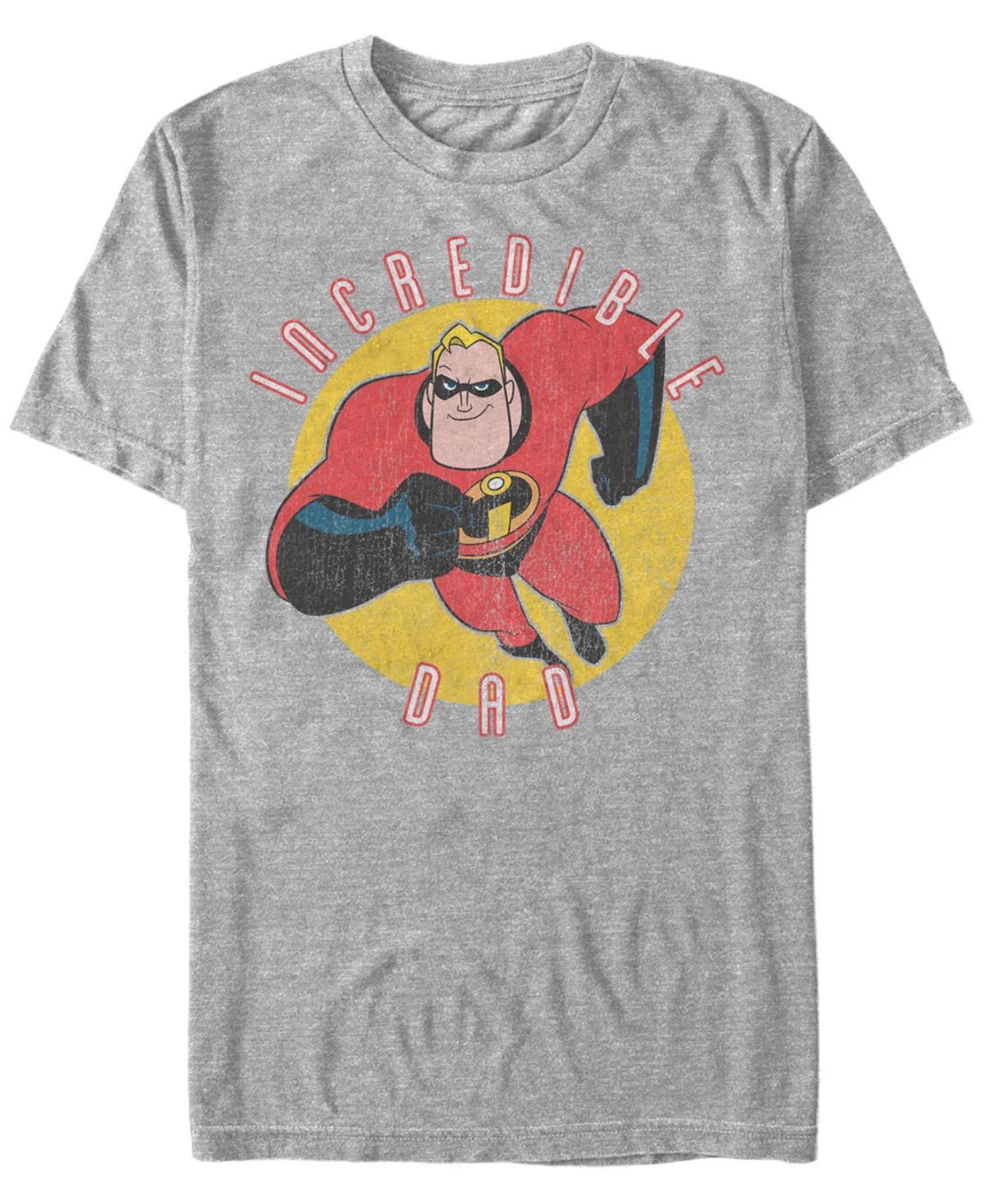 Disney / Pixars The Incredibles Mens Incredible Dad Tee Athletic Grey Product Image