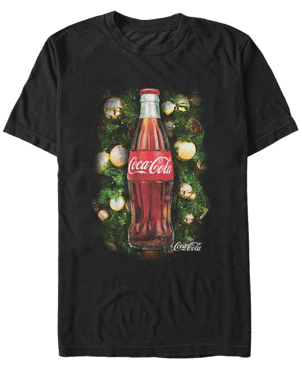 Mens Coca-Cola Holiday Christmas Bottle Ornament Tee Product Image