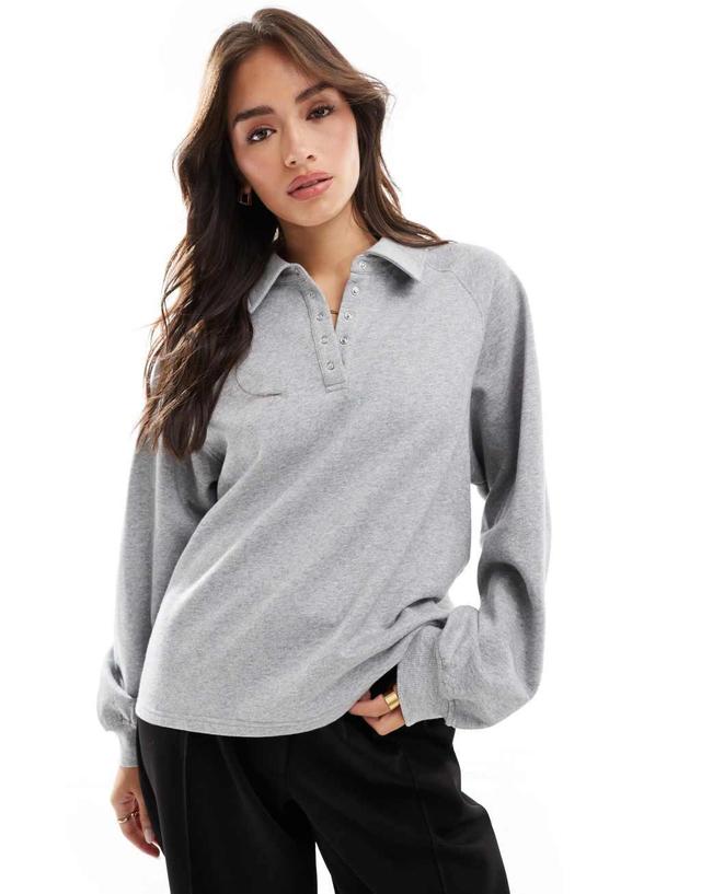 Cotton On sleep recovery oversized collared lounge fleece sweater Product Image