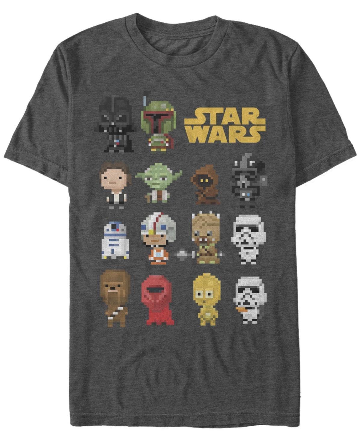 Mens Star Wars Heroes Villains 8-Bit Pixel Sprites Tee Product Image