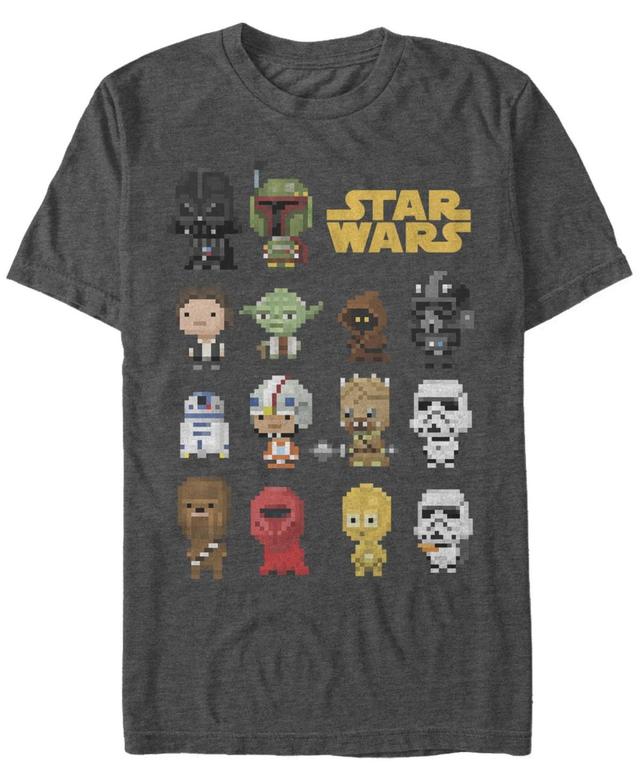 Mens Star Wars Heroes Villains 8-Bit Pixel Sprites Tee Product Image