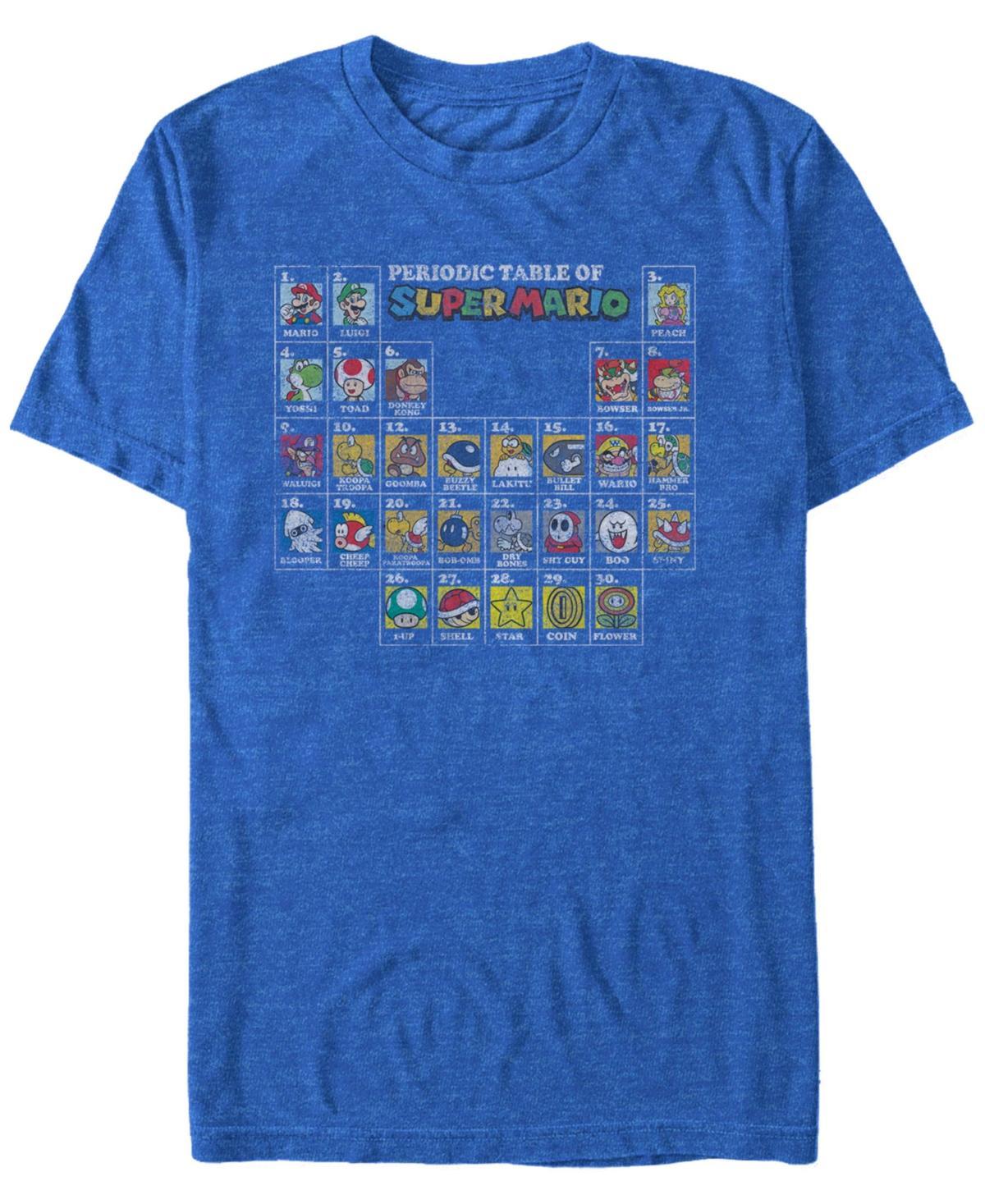 Nintendo Mens Super Mario The Super Periodic Table Short Sleeve T-Shirt Product Image