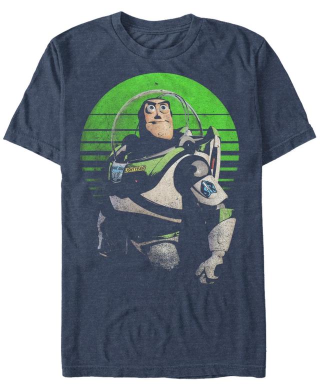 Mens Disney / Pixars Toy Story Buzz Lightyear Sight On Stars Tee Navy Grey Product Image