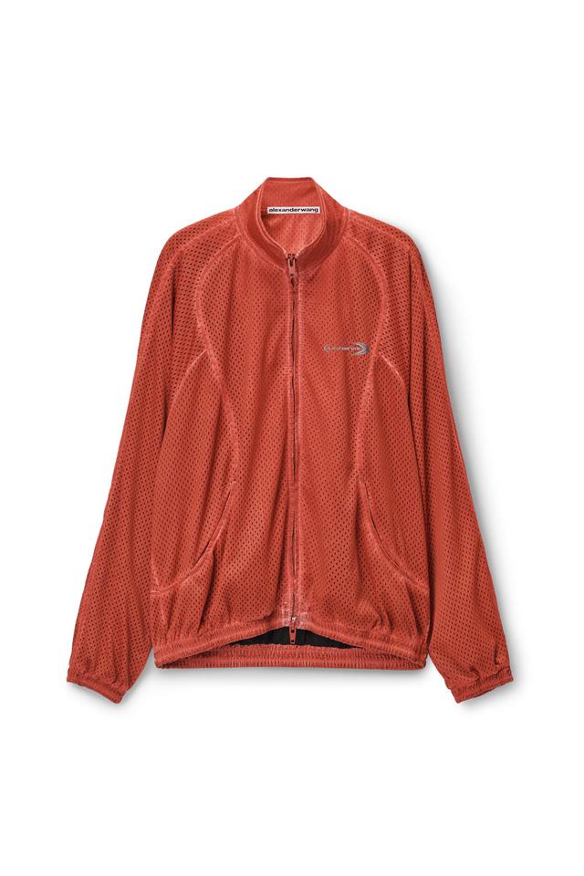 Track Jacket In Perforated Mesh Product Image