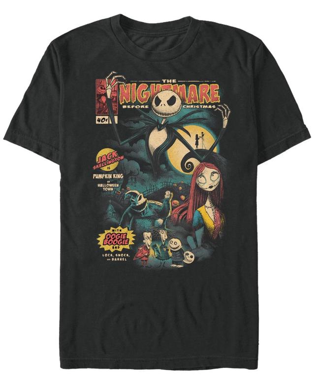 Fifth Sun Mens Nightmare Before Christmas Comic Cover Short Sleeves T-shirt Product Image