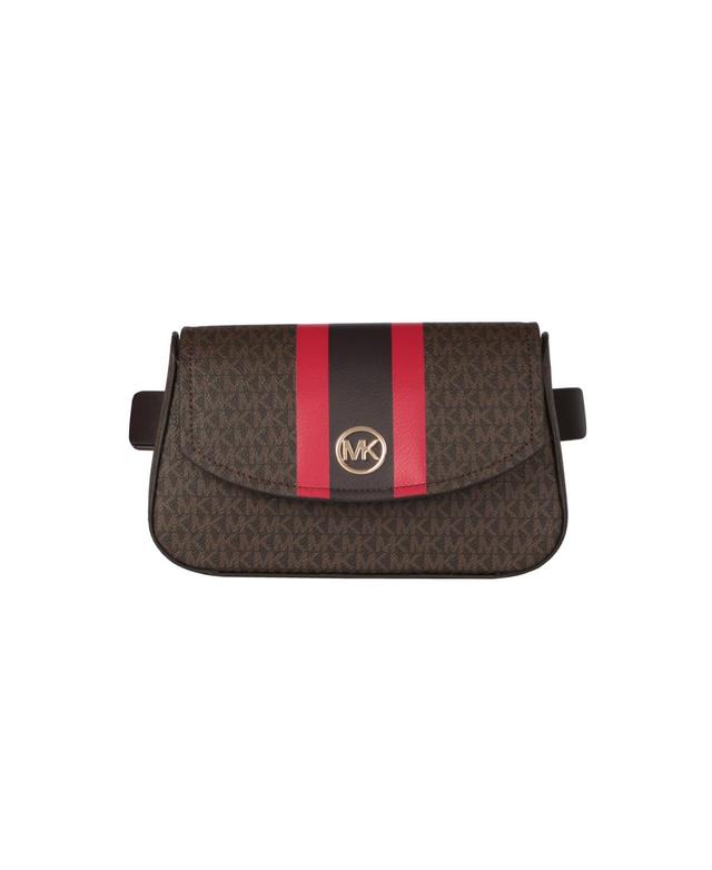 Michael Michael Kors Womens Logo Striped Fanny Pack Product Image