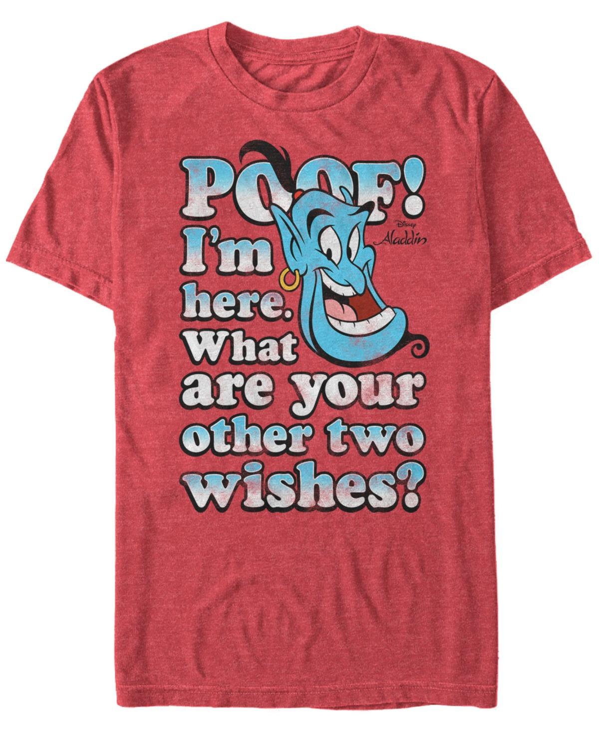 Mens Disneys Aladdin Other Two Wishes Tee Red Grey Product Image