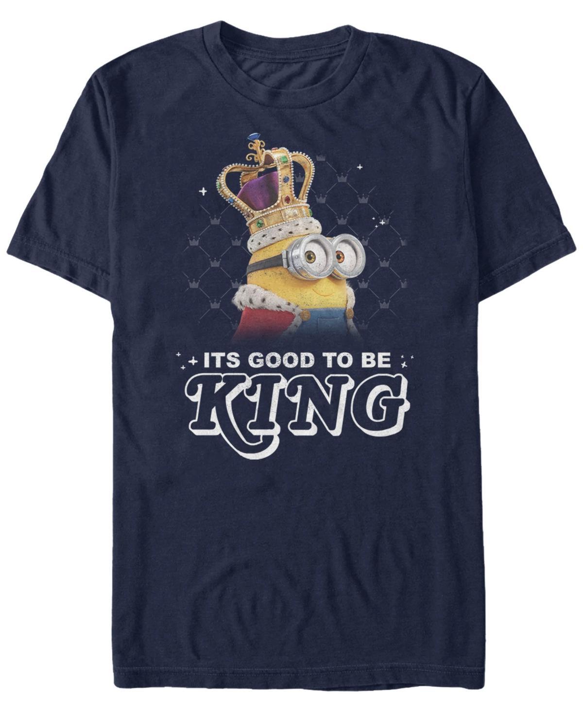 Mens Minions Good To Be King Tee Blue Product Image