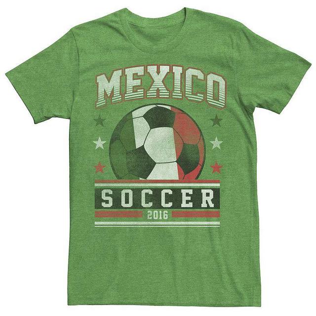 Mens Mexico Soccer Soccerball Graphic Tee Kelly Grey Product Image