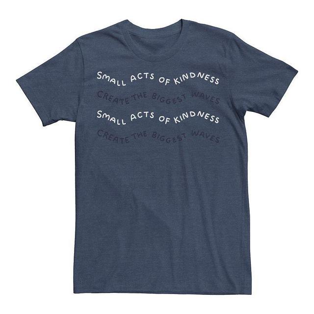 Mens Small Acts of Kindness Tee Navy Grey Product Image