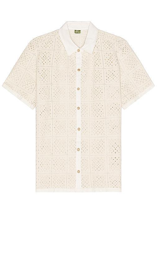 Agua Bendita Jared Shirt in Beige - Cream. Size S (also in M). Product Image