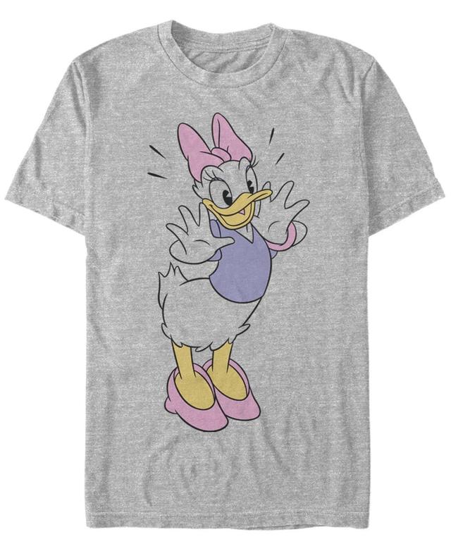 Mens Disney Daisy Duck Ecstatic Pose Portrait Tee Athletic Grey Product Image