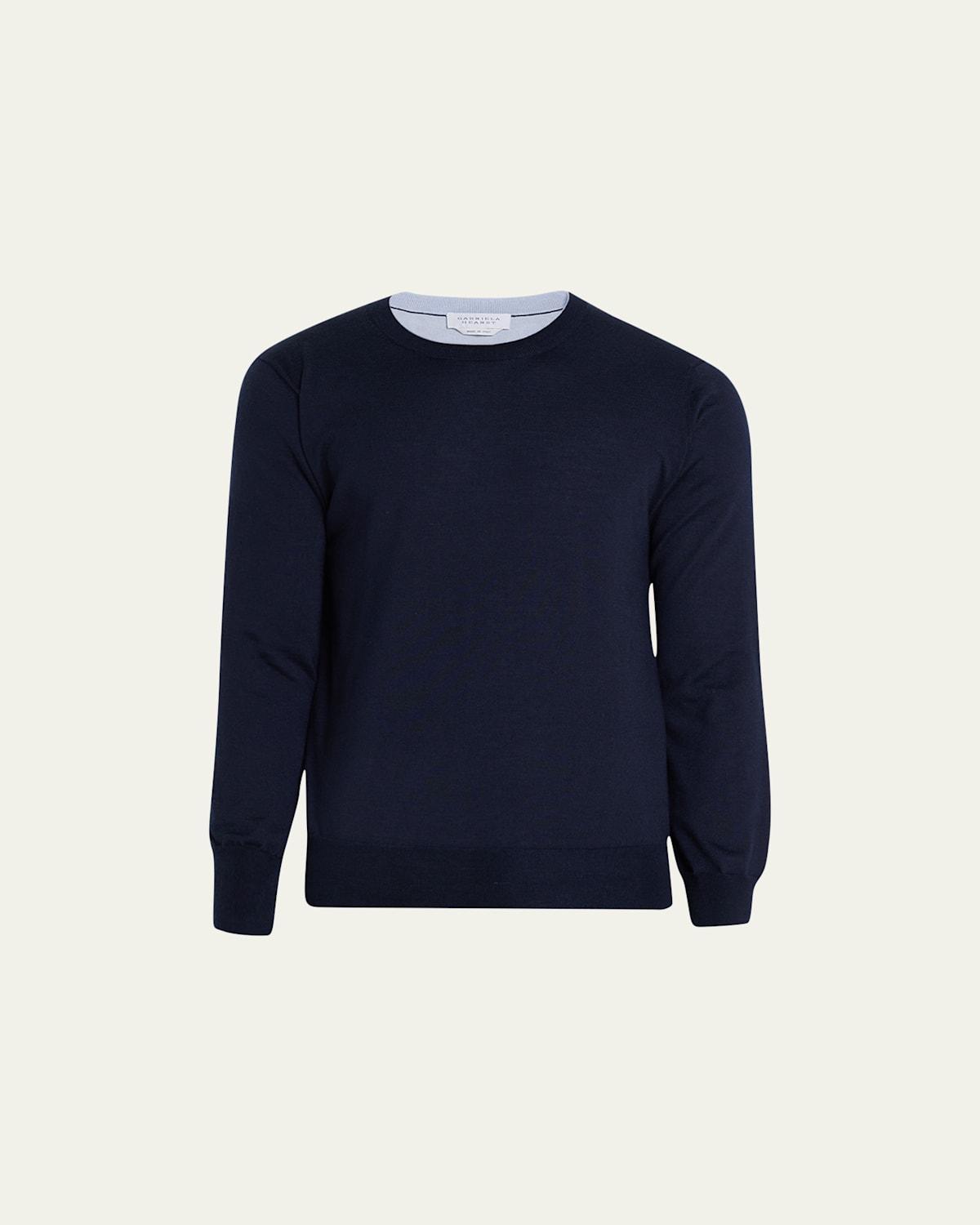 Mens Wells Cashmere-Silk Reversible Pullover Sweater Product Image