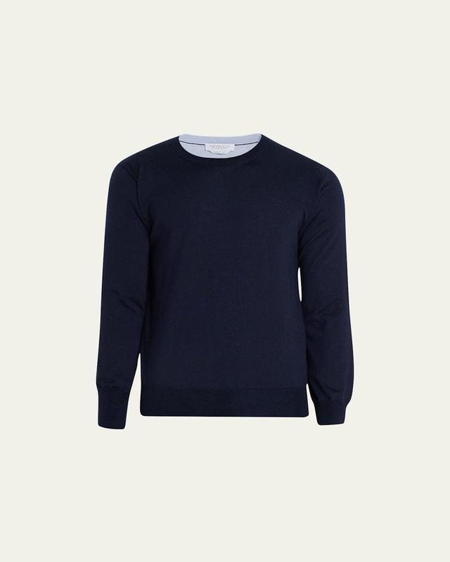 Mens Wells Cashmere-Silk Reversible Pullover Sweater Product Image