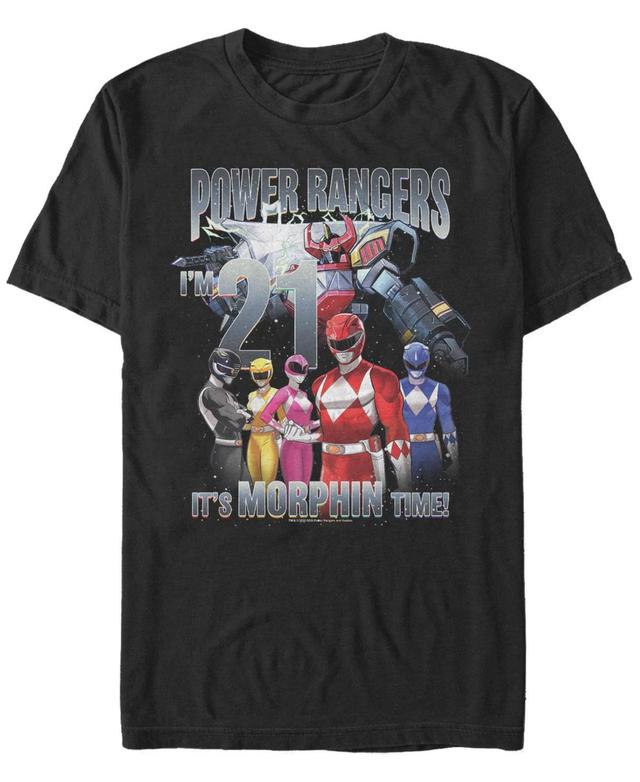 Mens Power Rangers 21st Birthday Morphin Time Tee Product Image