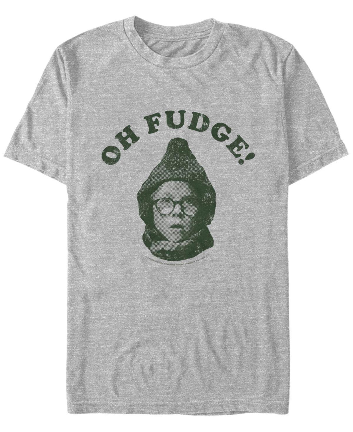 Mens Christmas Story Oh Fudge Tee Athletic Grey Product Image