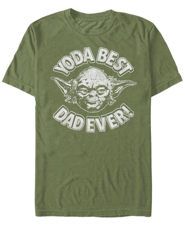 Mens Star Wars Yoda Best Dad Short Sleeve T-Shirt Product Image