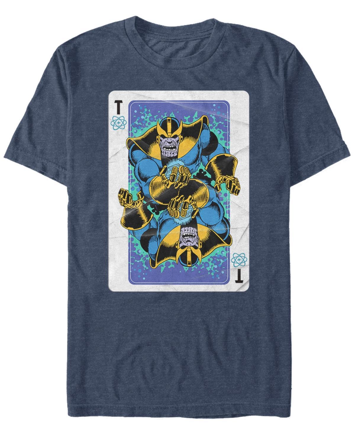 Marvel Mens Comic Collection Thanos Playing Cards Short Sleeve T-Shirt Product Image