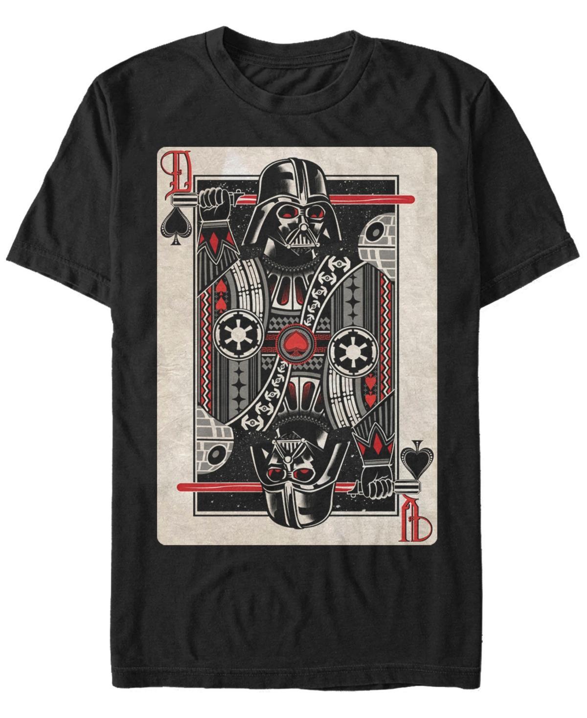 Mens Star Wars Darth Vader Playing Card Spade Graphic Tee Product Image