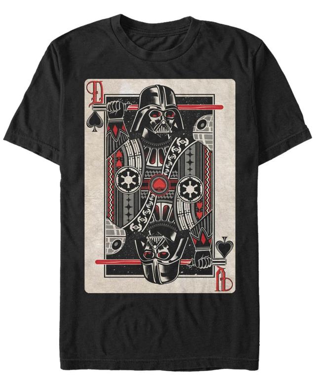 Mens Star Wars Darth Vader Playing Card Spade Graphic Tee Product Image