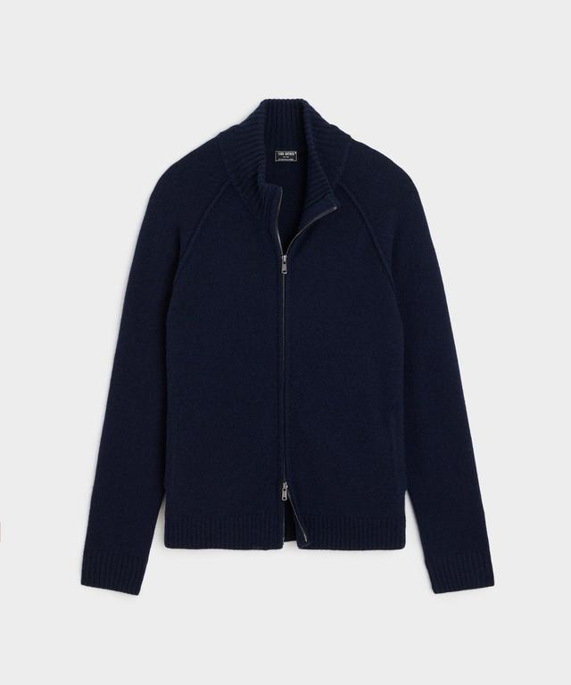 Nomad Cashmere Full-Zip Sweater in Navy Product Image