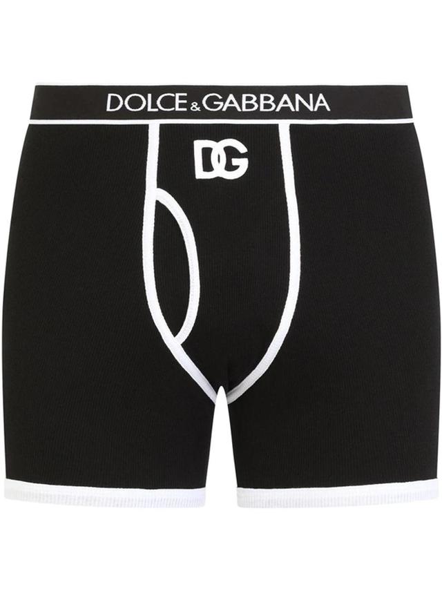 Black Contrast Logo Cotton Boxers Product Image