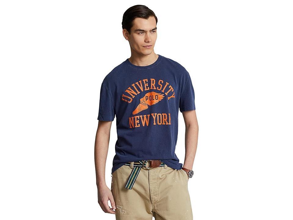 Polo Ralph Lauren Classic Fit Graphic Jersey T-Shirt (Dark Cobalt) Men's Clothing Product Image