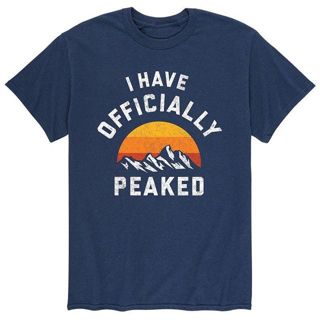 Mens I Have Offically Peaked Tee Blue Product Image