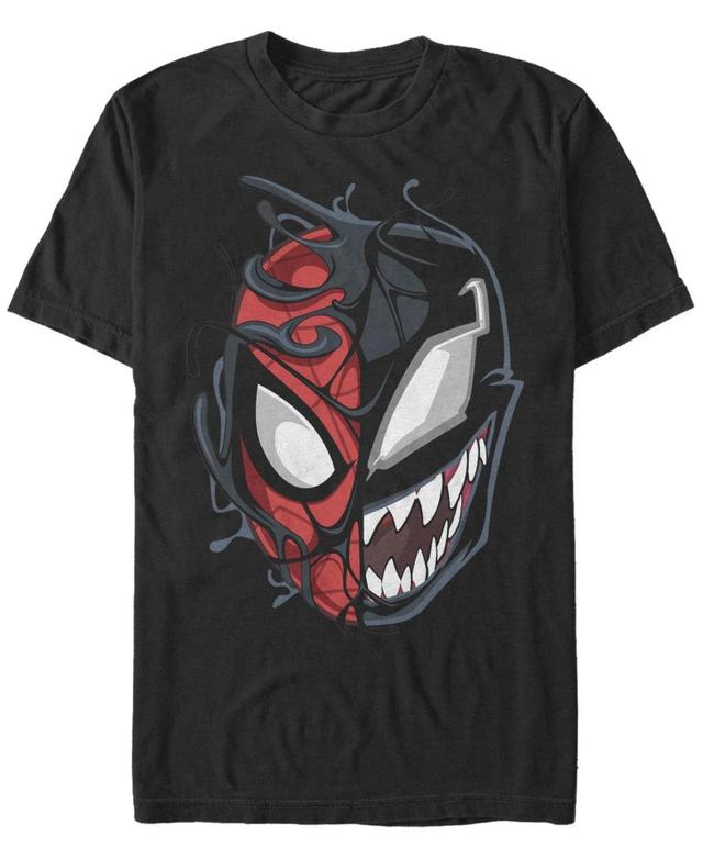 Mens Marvel Spider-Man Peter Venom Split Face Tee Product Image