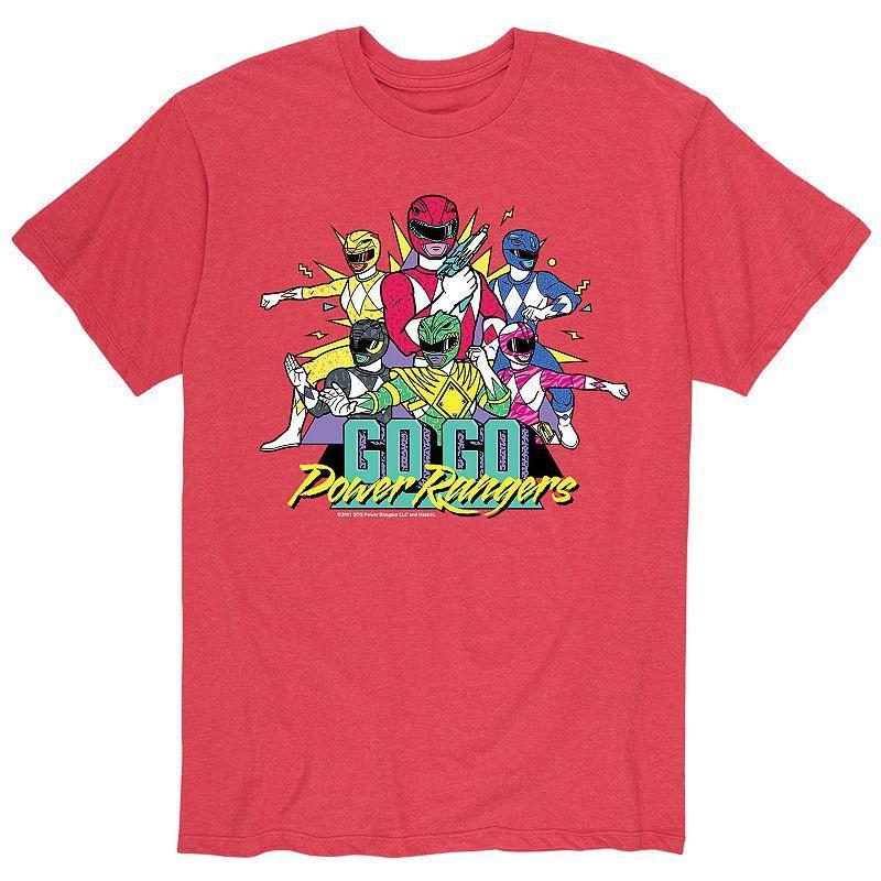 Mens Power Rangers Go Go Tee Grey Red Product Image