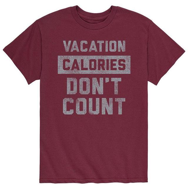 Mens Vacation Calories Dont Count Tee Red Product Image