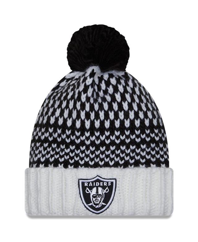 Womens New Era Black Las Vegas Raiders 2023 Nfl Crucial Catch Cuffed Pom Knit Hat - Black Product Image