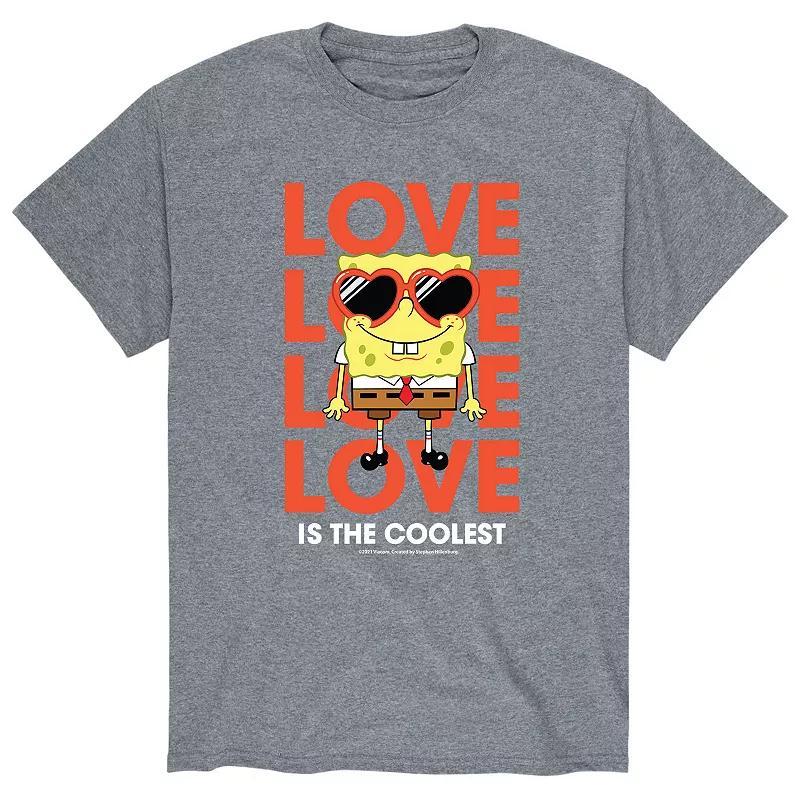 Mens SpongeBob Love Is The Coolest Tee Blue Product Image