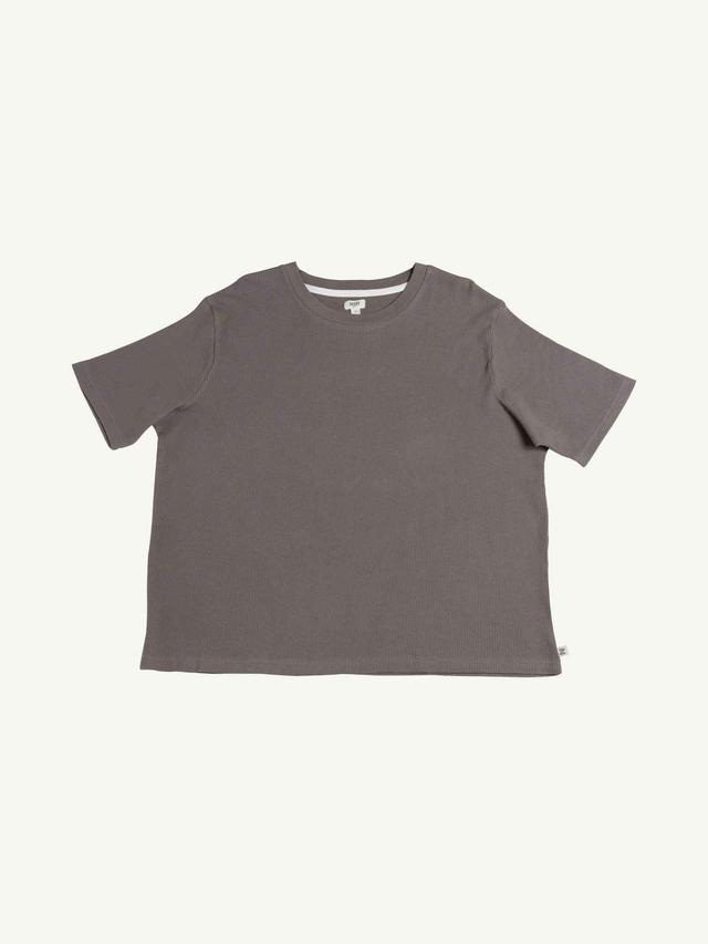 Women's Waffle Tee Storm - Nui Organics Product Image