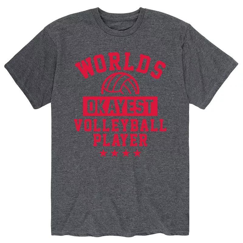 Mens Worlds Okayest Volleyball Tee Product Image