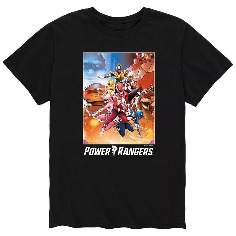 Mens Power Rangers Comic Cover Tee Grey Product Image