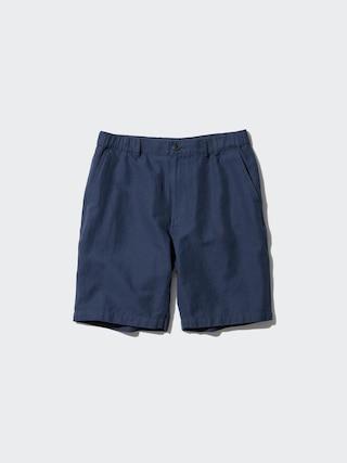 Mens Linen Blend Shorts (9.5) Navy XS UNIQLO US Product Image