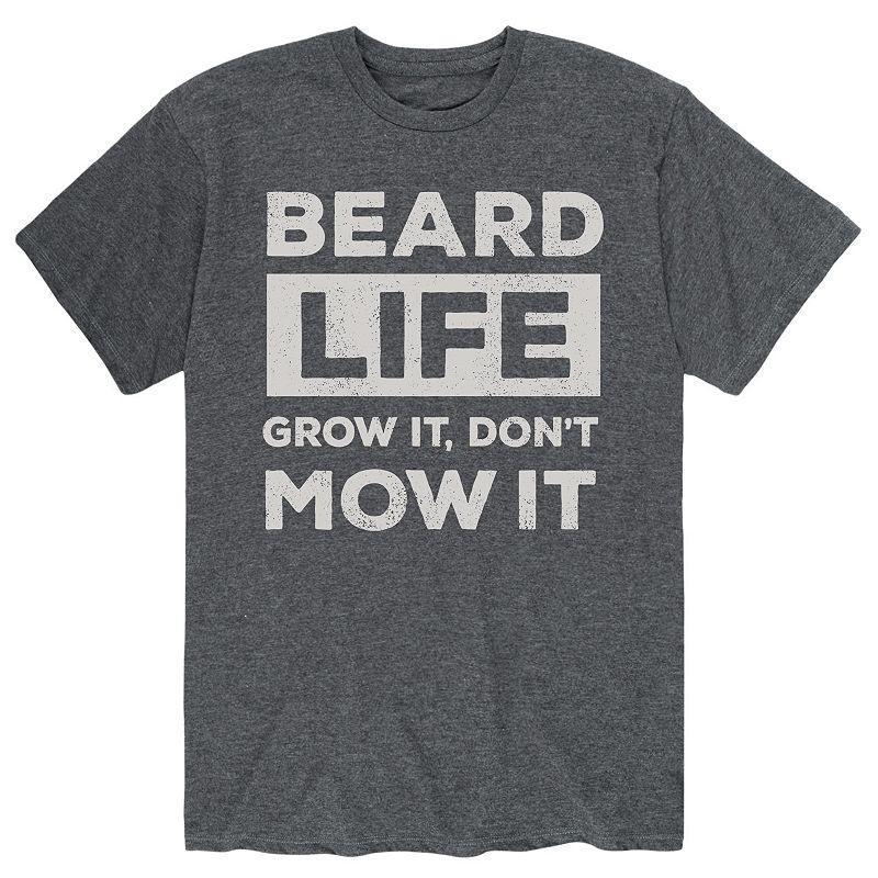 Mens Beard Life Grow Mow Tee Grey Product Image