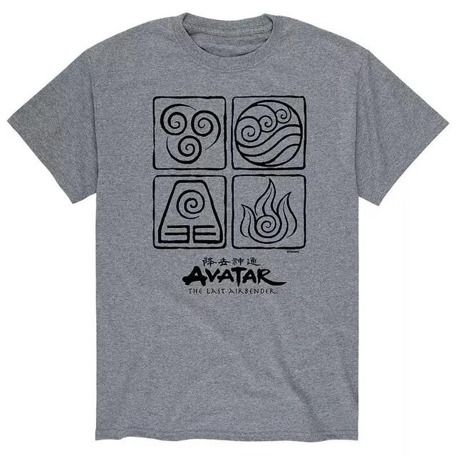 Mens Avatar Four Elements Black Tee Product Image